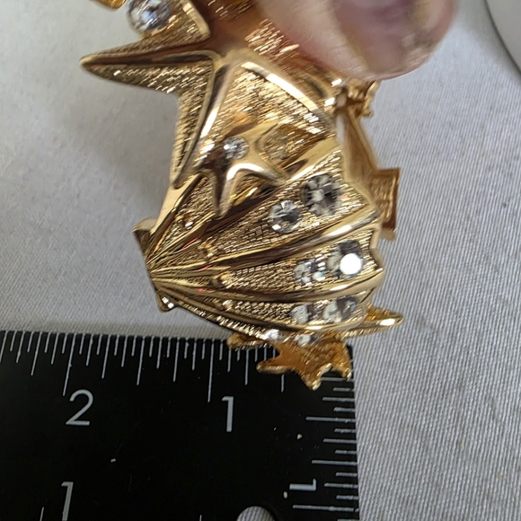 Vintage Chunky Gold Seashell Starfish Statement Bracelet - Picture 9 of 9